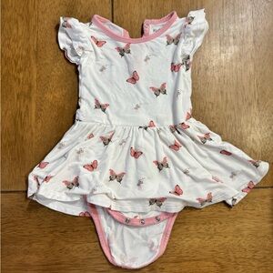 Kyte BABY Pink and White Butterfly Dress